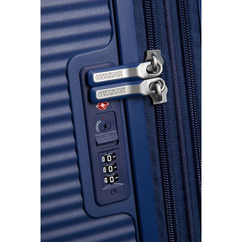 American Tourister Soundbox maleta cabina expandible marino 3 años de garantia - Imagen 4