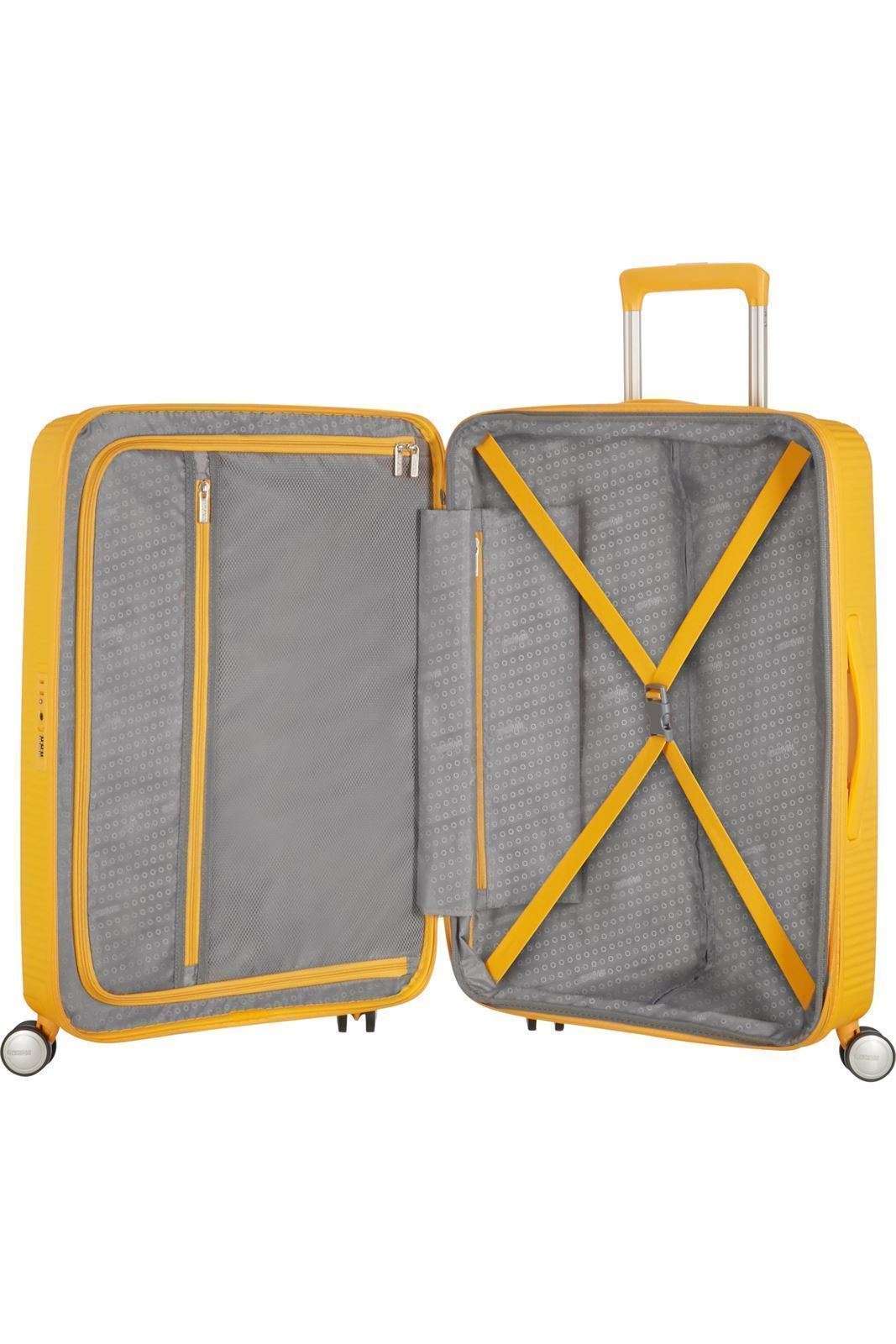 American Tourister Soundbox Maleta Rígida Mediana Expandible Color Golden Yellow 3 Años de Garantía - Imagen 3
