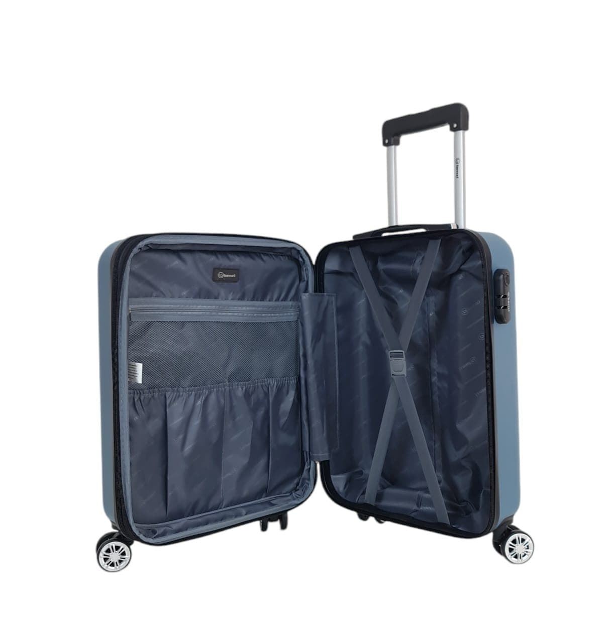 Benzi Maleta 5688 Rígida Barata Tamaño Cabina  Resistente Expandible Medidas 55x40x20/25 cms color Azul - Imagen 9