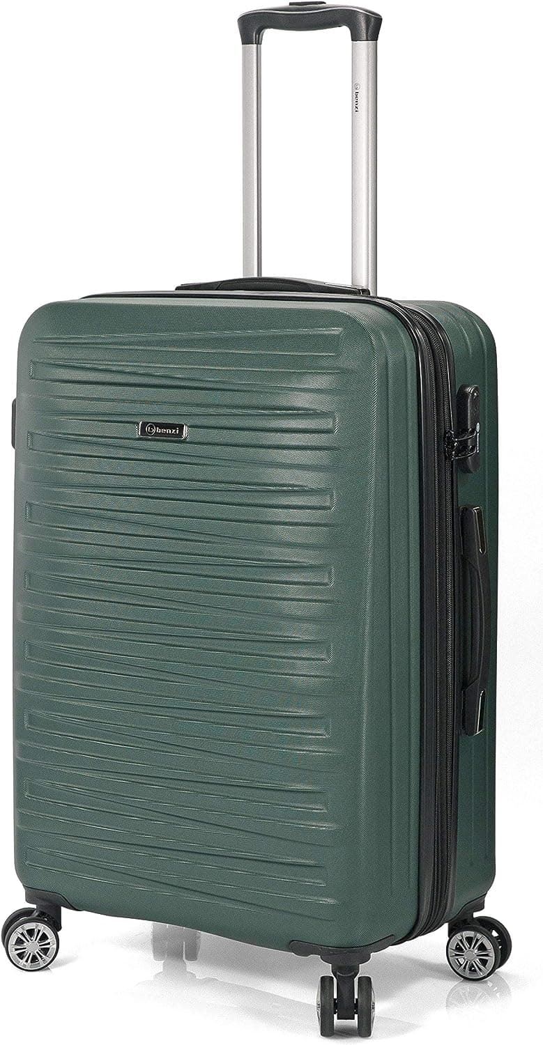 Benzi Maleta de Cabina 5493 Expandible de Material ABS  muy Ligera medidas 55x39x20/25 cms 4 Ruedas Dobles Color Verde - Imagen 1