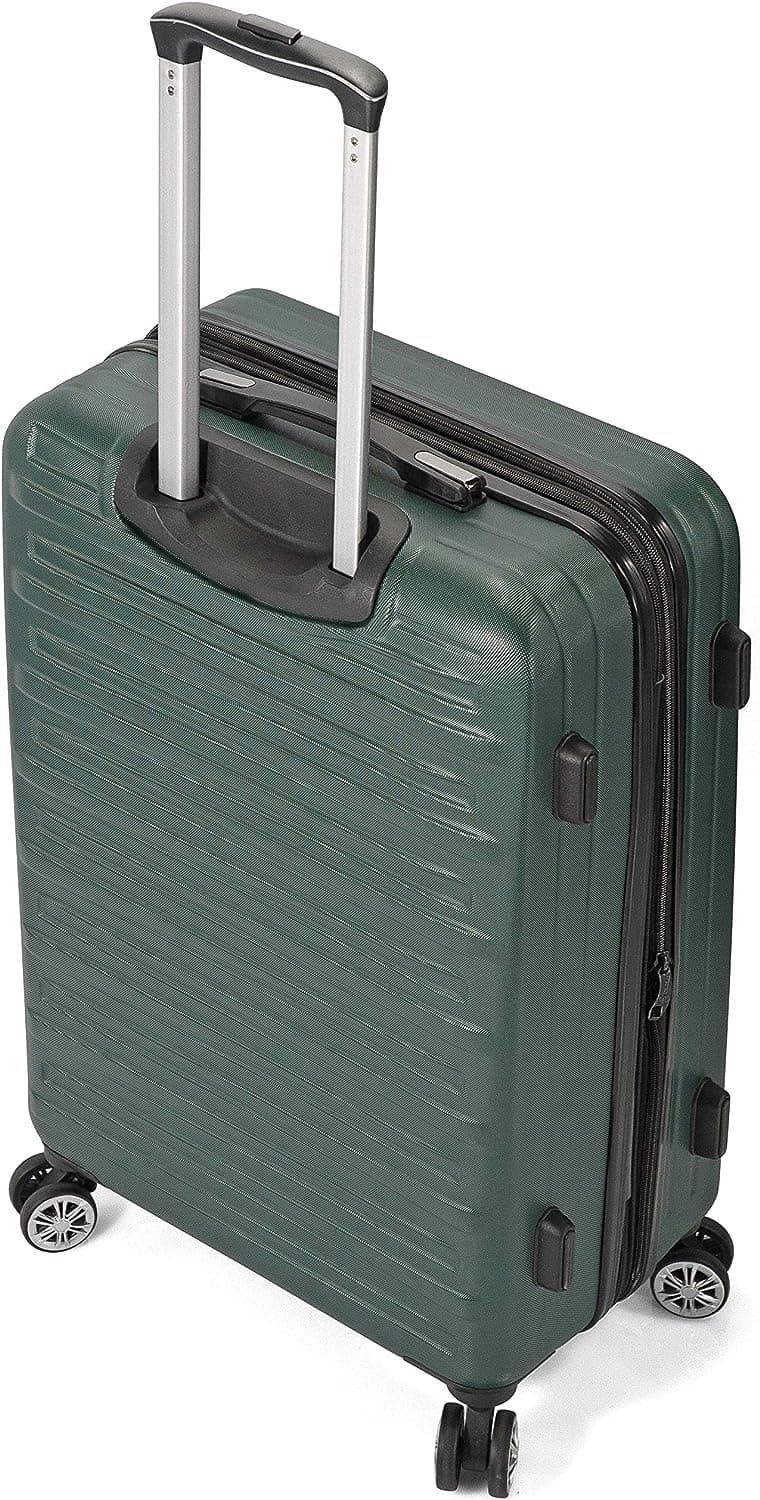 Benzi Maleta de Cabina 5493 Expandible de Material ABS  muy Ligera medidas 55x39x20/25 cms 4 Ruedas Dobles Color Verde - Imagen 2