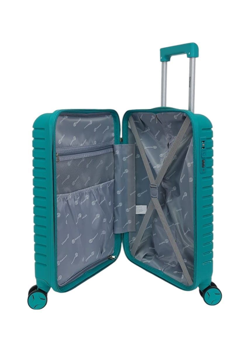 Benzi Maleta de Cabina PRO 5820 de Polipropileno muy Ligera y Resistente medidas 55x39x20 cms 4 Ruedas Dobles Color Verde - Imagen 8
