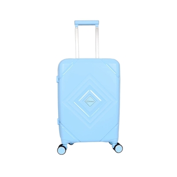 Benzi Maleta de Cabina Rombo 5752 de Polipropileno muy Ligera y Resistente medidas 55x39x20 cms 4 Ruedas Dobles Color Celeste - Imagen 1