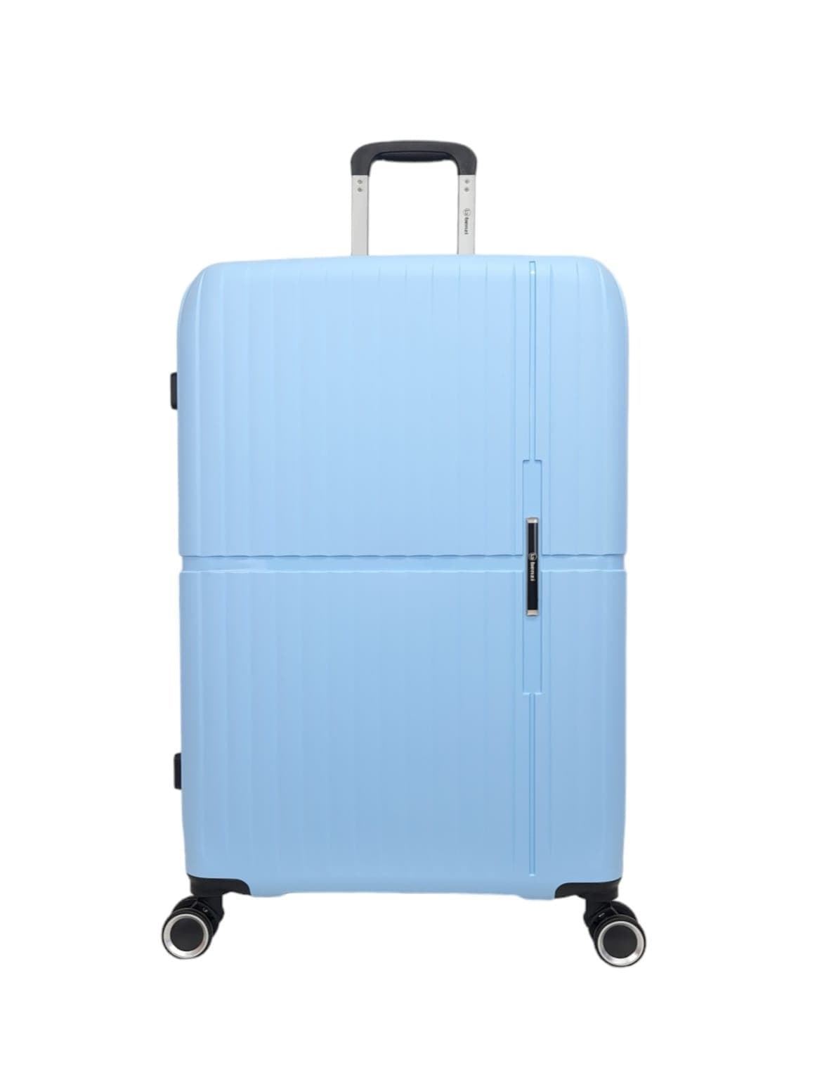 Benzi Maleta Grande Aero 5754 de Polipropileno muy Ligera y Resistente medidas 74 x 50 x 26 cms 4 Ruedas Dobles Color Azul Celeste - Imagen 1