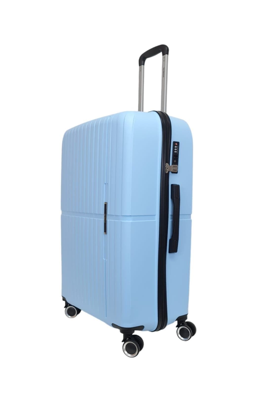 Benzi Maleta Grande Aero 5754 de Polipropileno muy Ligera y Resistente medidas 74 x 50 x 26 cms 4 Ruedas Dobles Color Azul Celeste - Imagen 2