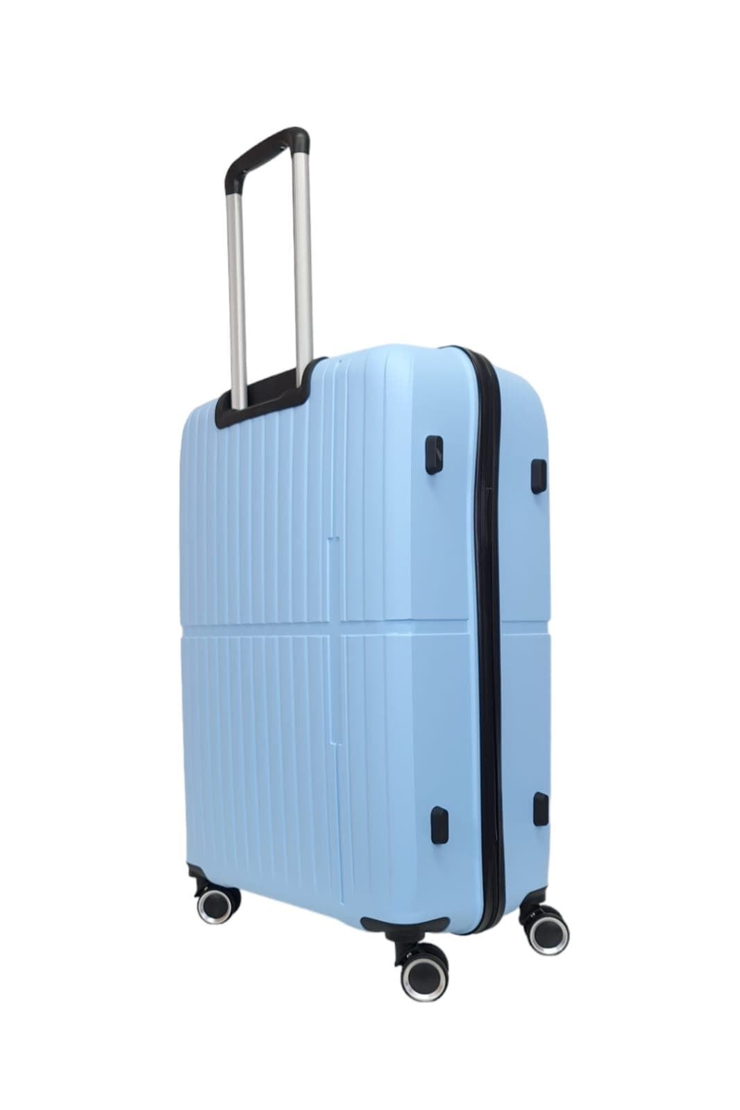 Benzi Maleta Grande Aero 5754 de Polipropileno muy Ligera y Resistente medidas 74 x 50 x 26 cms 4 Ruedas Dobles Color Azul Celeste - Imagen 3