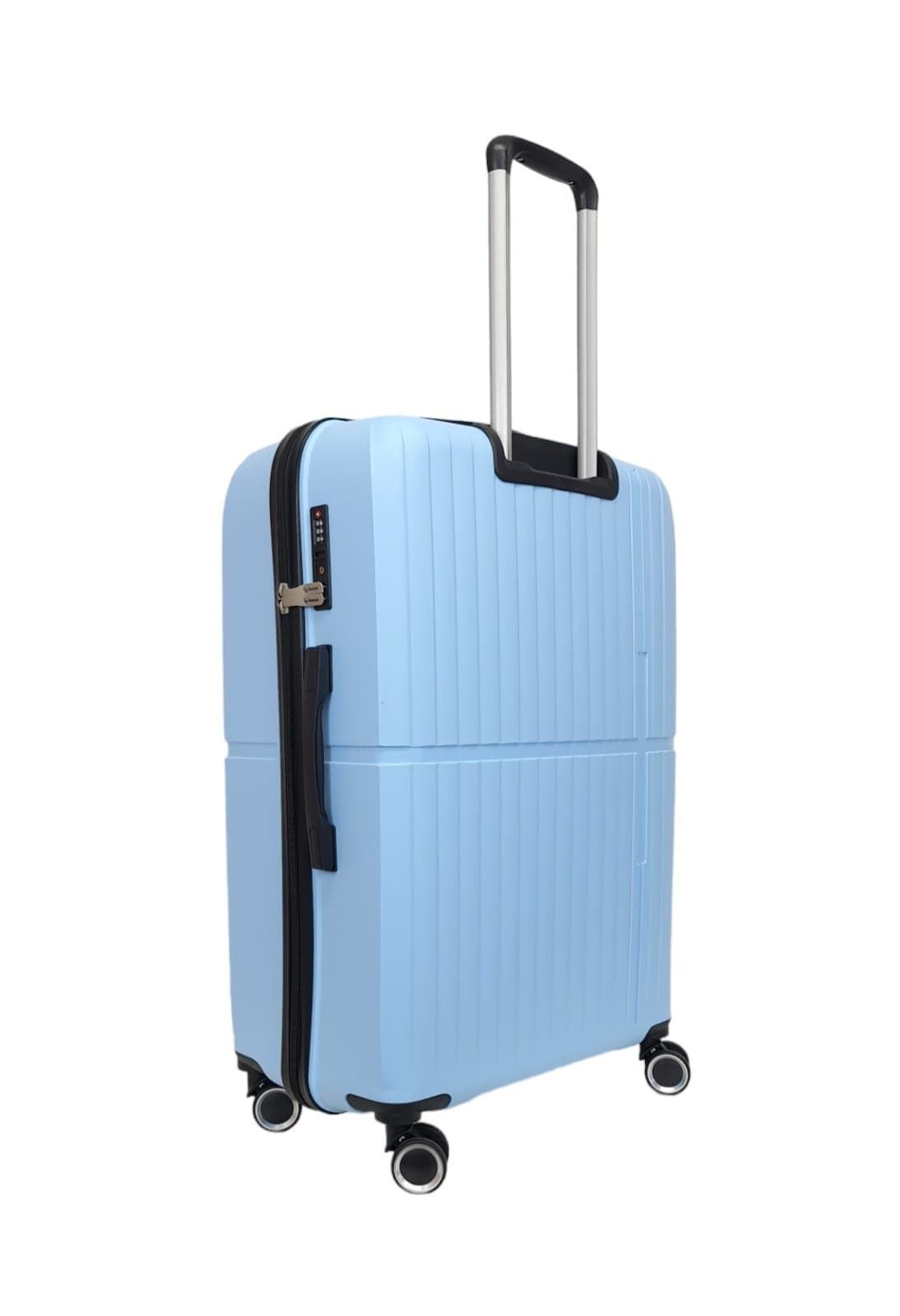 Benzi Maleta Grande Aero 5754 de Polipropileno muy Ligera y Resistente medidas 74 x 50 x 26 cms 4 Ruedas Dobles Color Azul Celeste - Imagen 5