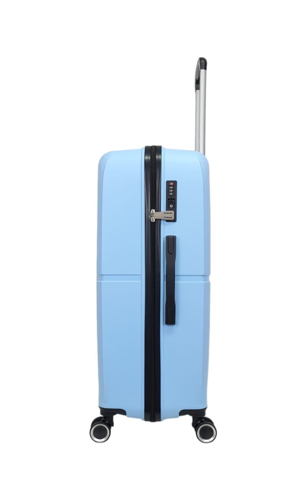 Benzi Maleta Grande Aero 5754 de Polipropileno muy Ligera y Resistente medidas 74 x 50 x 26 cms 4 Ruedas Dobles Color Azul Celeste - Imagen 6