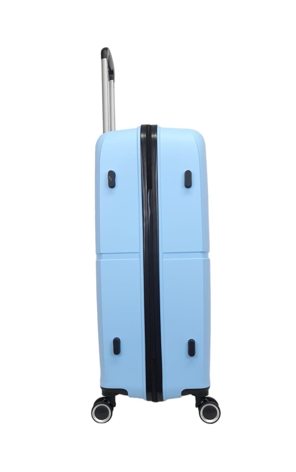 Benzi Maleta Grande Aero 5754 de Polipropileno muy Ligera y Resistente medidas 74 x 50 x 26 cms 4 Ruedas Dobles Color Azul Celeste - Imagen 7