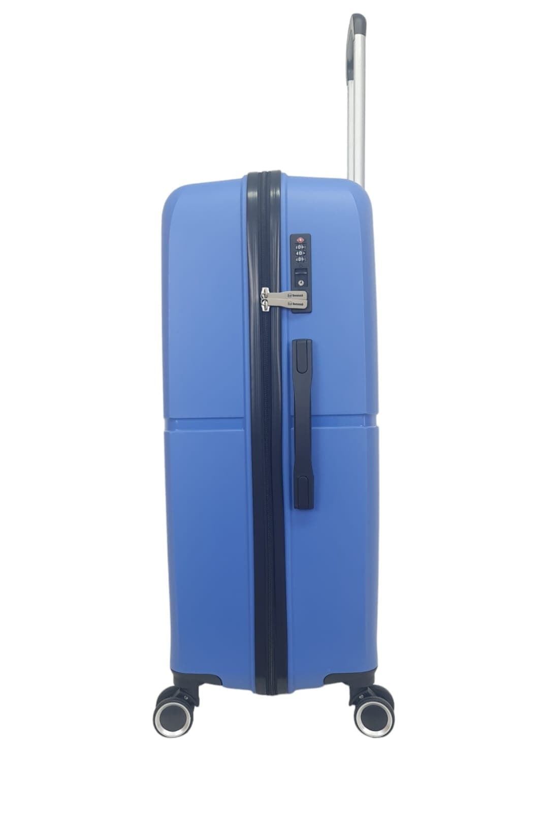 Benzi Maleta Grande Aero 5754 de Polipropileno muy Ligera y Resistente medidas 74 x 50 x 26 cms 4 Ruedas Dobles Color Azul - Imagen 6