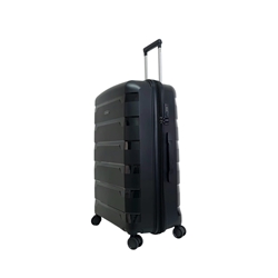 Benzi Maleta Grande Expandible 5750 de Polipropileno muy Ligera y Resistente medidas 74 x 49 x 27/32 cms 4 Ruedas Dobles Color Negro - Imagen 2