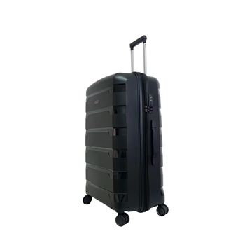 Benzi Maleta Grande Expandible 5750 de Polipropileno muy Ligera y Resistente medidas 74 x 49 x 27/32 cms 4 Ruedas Dobles Color Negro - Imagen 2