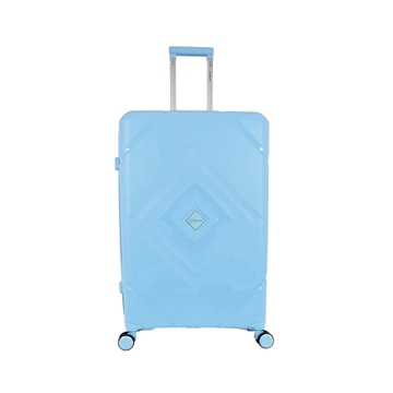 Benzi Maleta Grande Rombo 5752 de Polipropileno muy Ligera y Resistente medidas 75 x 51 x 27 cms 4 Ruedas Dobles Color Azul Celeste - Imagen 1