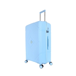 Benzi Maleta Grande Rombo 5752 de Polipropileno muy Ligera y Resistente medidas 75 x 51 x 27 cms 4 Ruedas Dobles Color Azul Celeste - Imagen 2