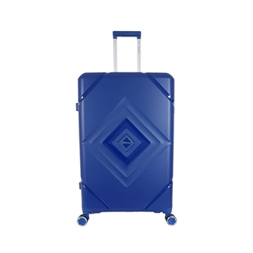 Benzi Maleta Grande Rombo 5752 de Polipropileno muy Ligera y Resistente medidas 75 x 51 x 27 cms 4 Ruedas Dobles Color Azul Marino - Imagen 1