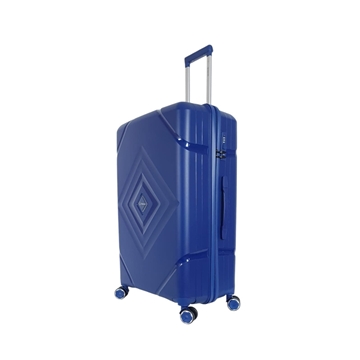 Benzi Maleta Grande Rombo 5752 de Polipropileno muy Ligera y Resistente medidas 75 x 51 x 27 cms 4 Ruedas Dobles Color Azul Marino - Imagen 2