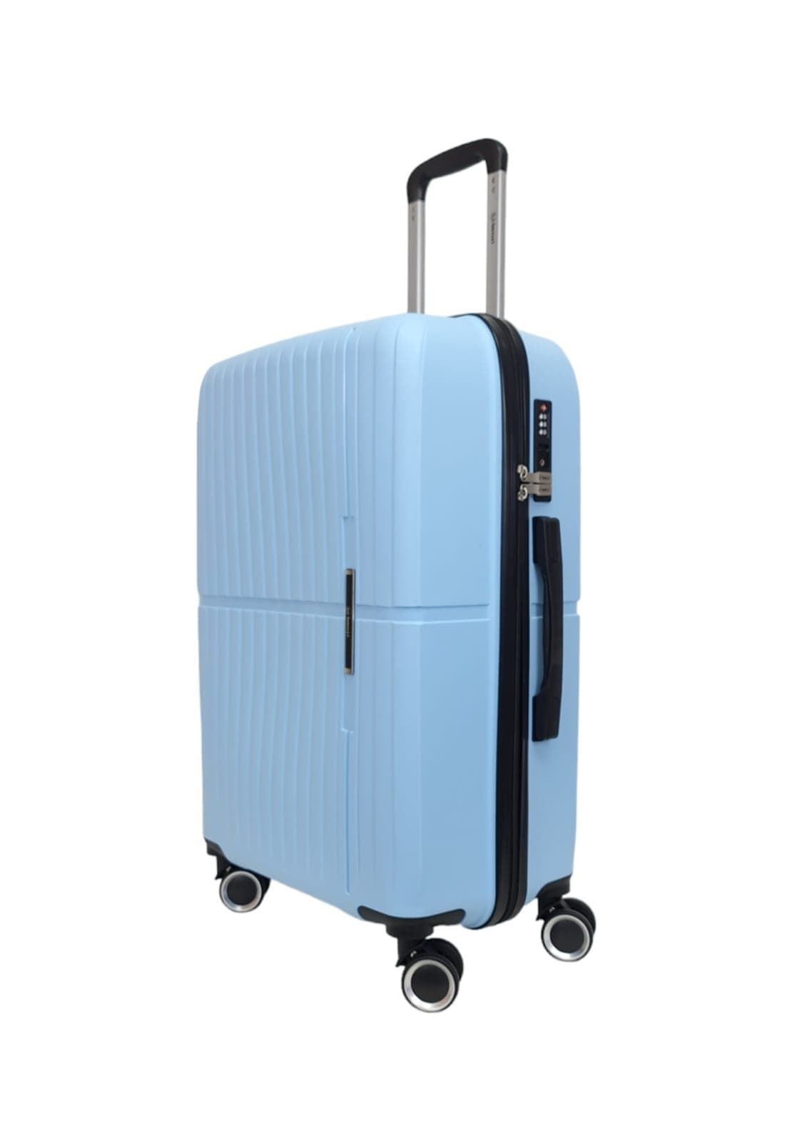 Benzi Maleta Mediana Aero 5754 de Polipropileno muy Ligera y Resistente medidas 64x42x25 cms 4 Ruedas Dobles Color Azul Celeste - Imagen 2