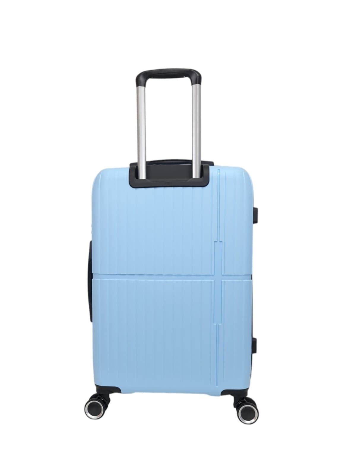 Benzi Maleta Mediana Aero 5754 de Polipropileno muy Ligera y Resistente medidas 64x42x25 cms 4 Ruedas Dobles Color Azul Celeste - Imagen 4