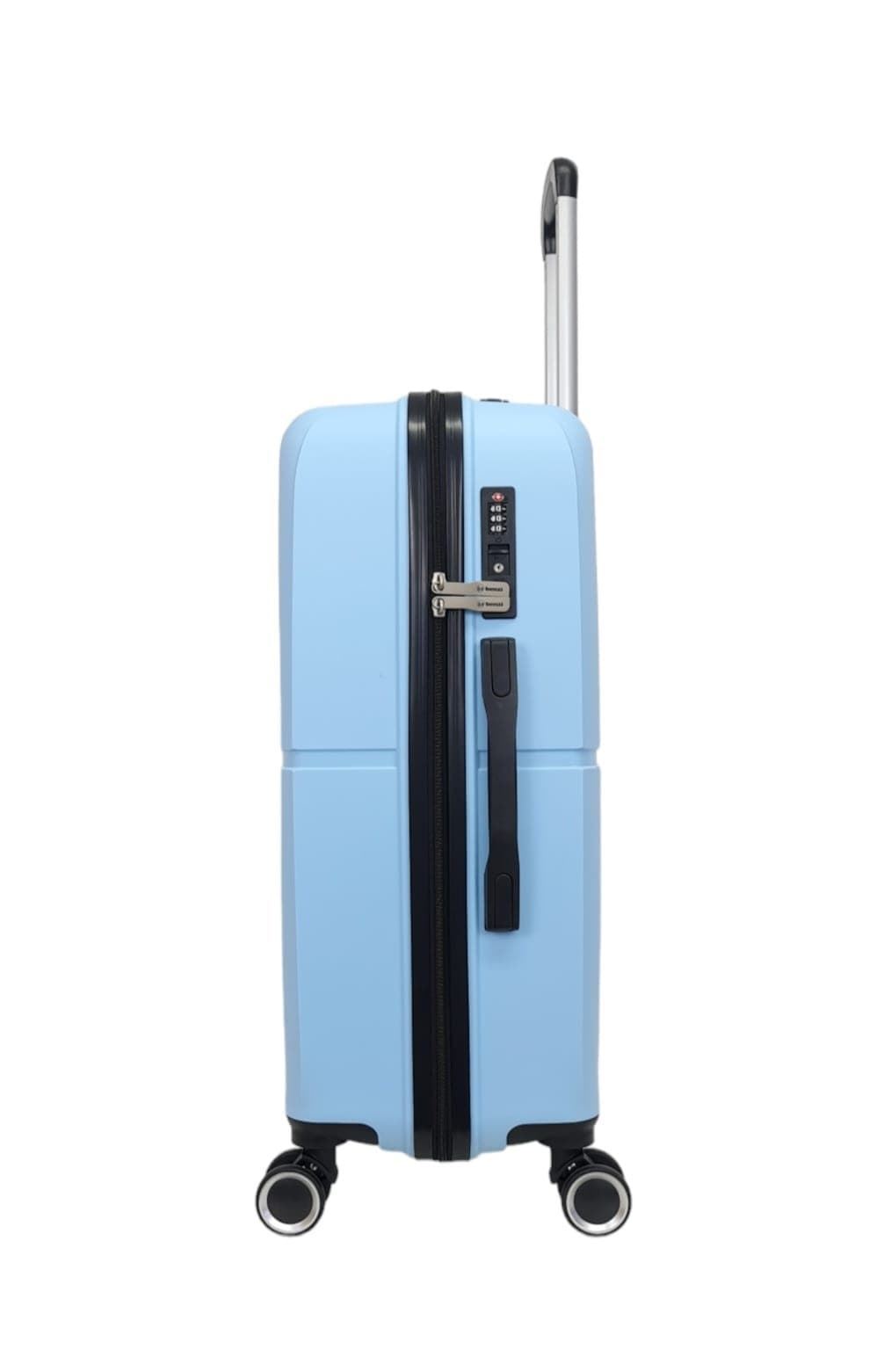 Benzi Maleta Mediana Aero 5754 de Polipropileno muy Ligera y Resistente medidas 64x42x25 cms 4 Ruedas Dobles Color Azul Celeste - Imagen 6