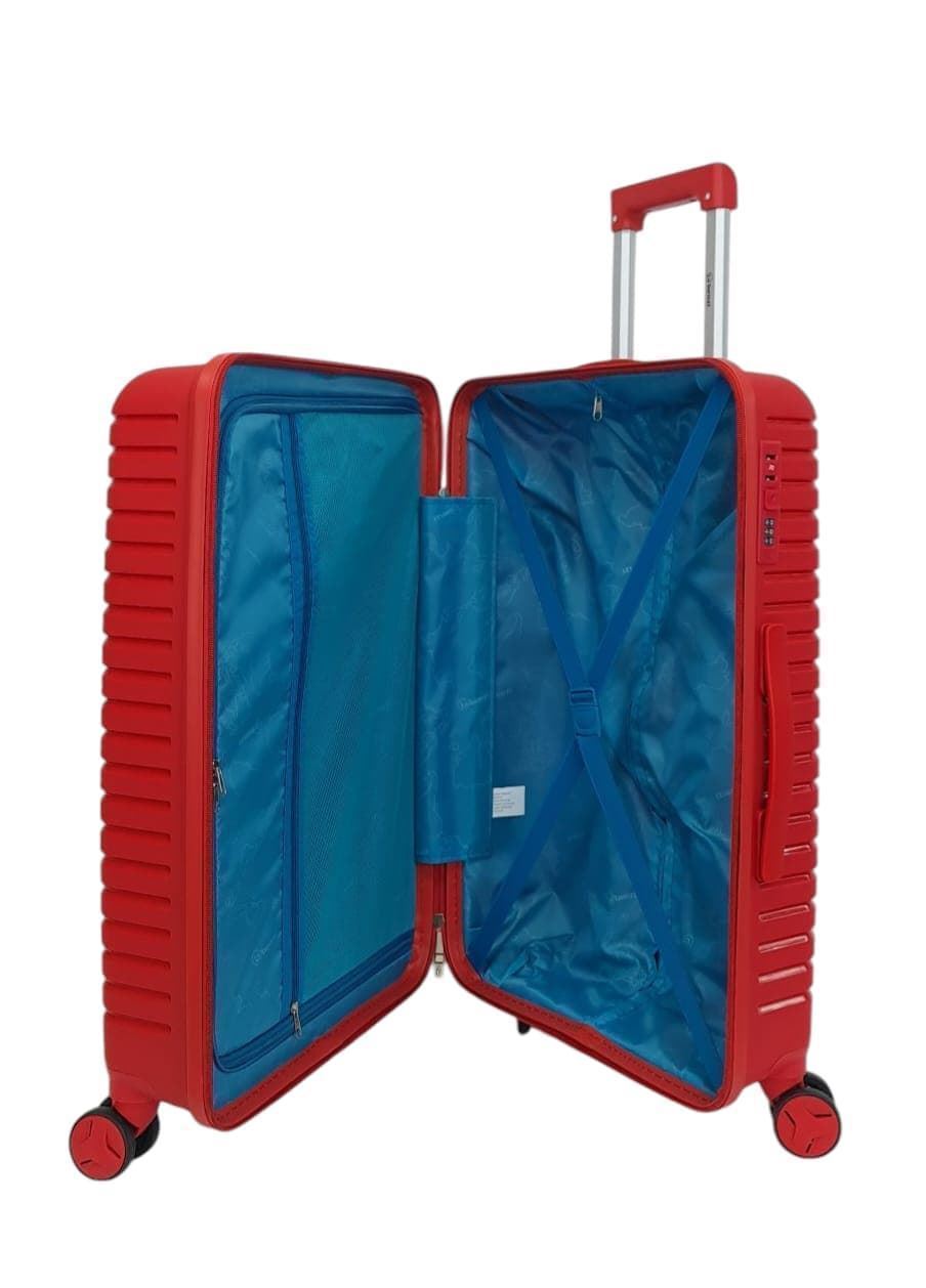 Benzi Maleta Mediana PRO 5820 de Polipropileno muy Ligera y Resistente medidas 65x43x25 cms 4 Ruedas Dobles Color Rojo - Imagen 10