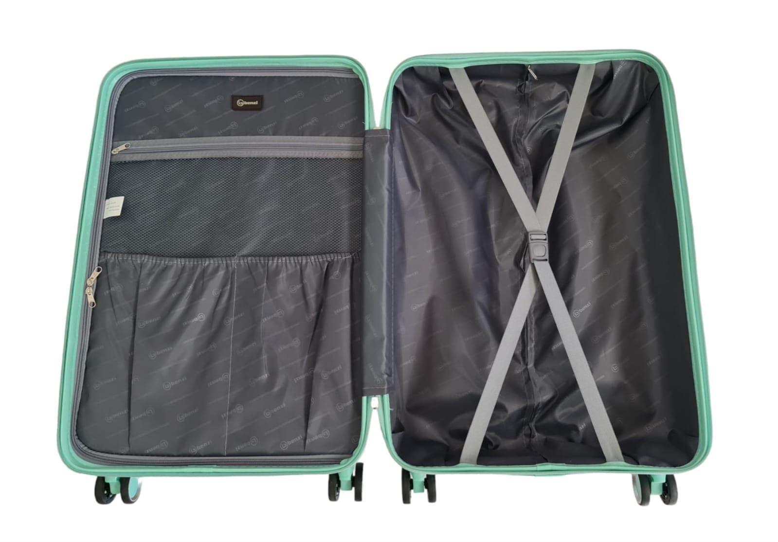 Benzi Maleta Rigida Barata Tamaño mediano Lite 5687  Ligera Medidas 65x42x26 cms color Verde Claro - Imagen 7