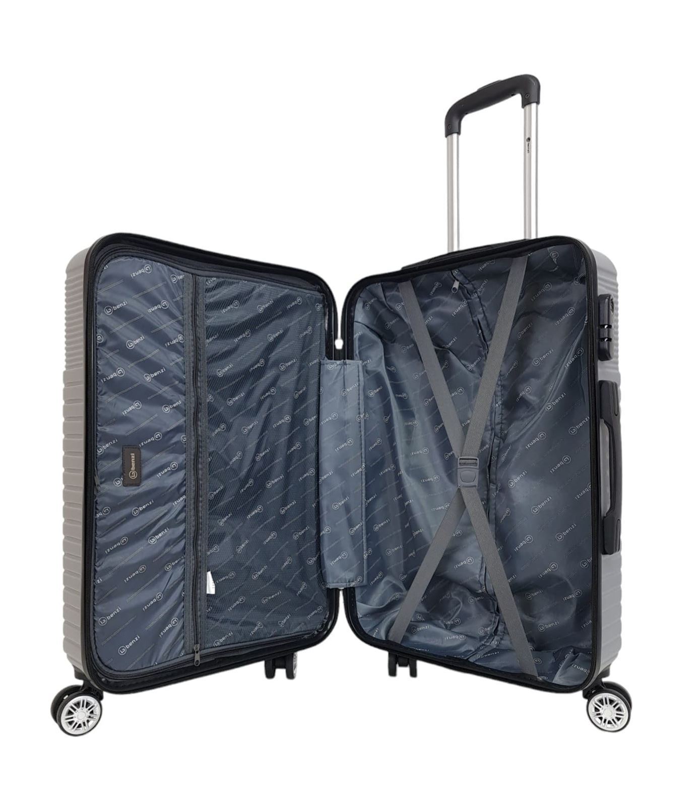 Benzi Maleta Rigida Barata Tamaño mediano Lite 5747  Ligera Medidas 64x41x25 cms color Gris Plata - Imagen 11