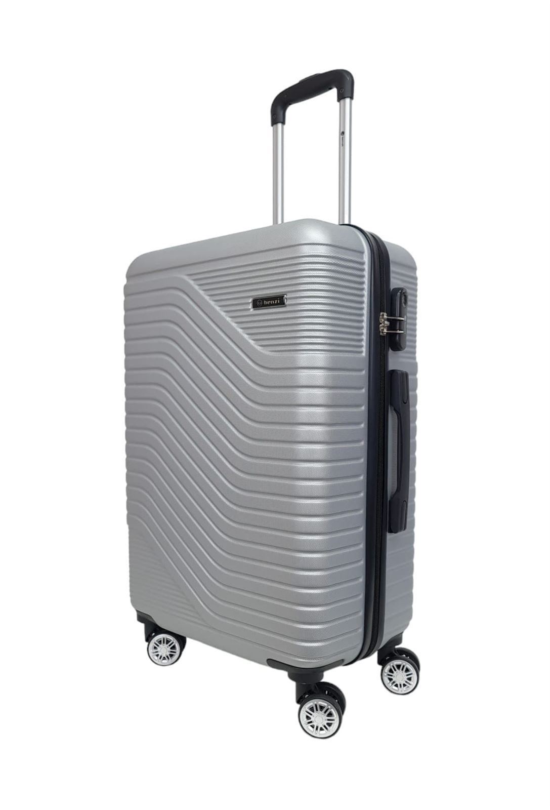 Benzi Maleta Rigida Barata Tamaño mediano Lite 5747  Ligera Medidas 64x41x25 cms color Gris Plata - Imagen 2