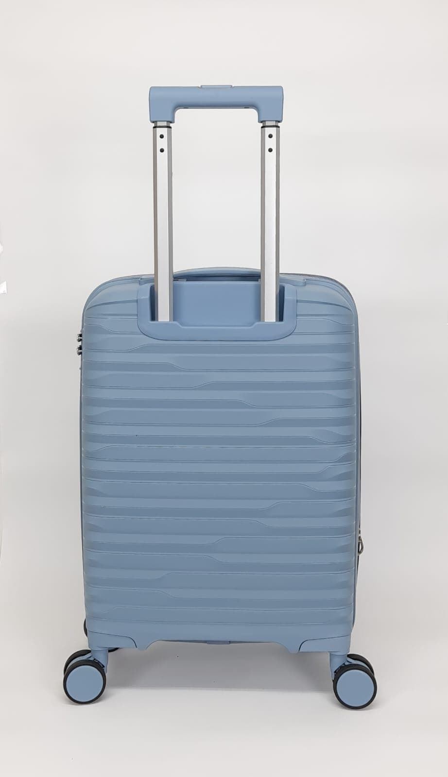 Itaca Maleta de Cabina Expandible de Polipropileno muy Ligera y Resistente medidas 55x39x20/25 cms 4 Ruedas Dobles Color Azul Claro - Imagen 7