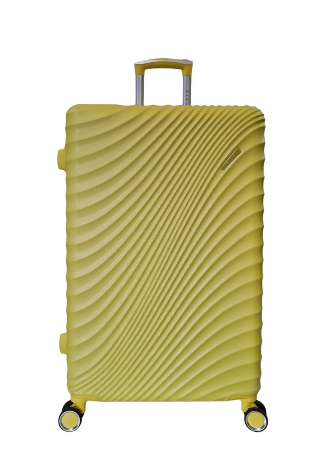 Lys Maleta Rigida Barata Tamaño Grande 616 Ligera Material ABS Medidas 75x48x28 cms color Amarillo - Imagen 1