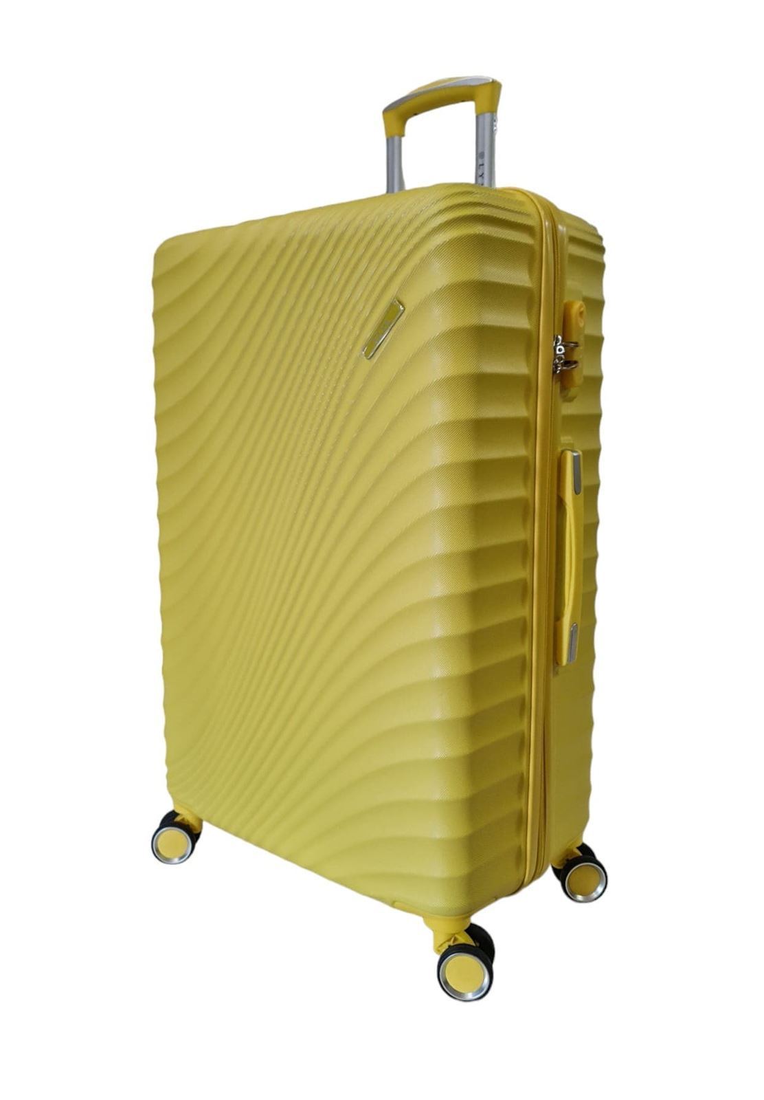 Lys Maleta Rigida Barata Tamaño Grande 616 Ligera Material ABS Medidas 75x48x28 cms color Amarillo - Imagen 2