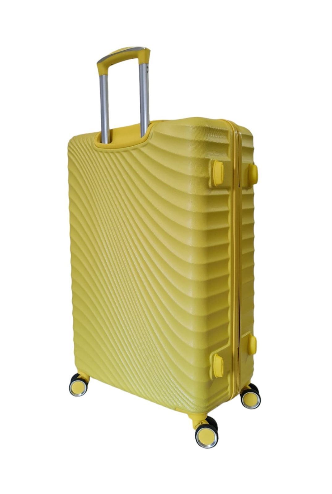 Lys Maleta Rigida Barata Tamaño Grande 616 Ligera Material ABS Medidas 75x48x28 cms color Amarillo - Imagen 4