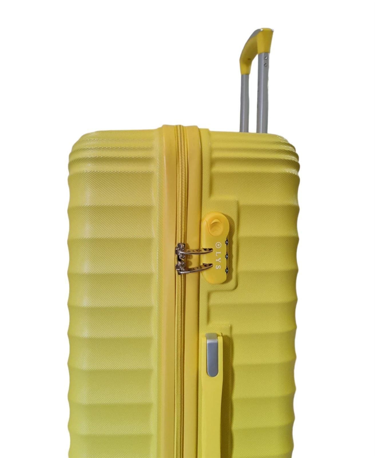 Lys Maleta Rigida Barata Tamaño Grande 616 Ligera Material ABS Medidas 75x48x28 cms color Amarillo - Imagen 7