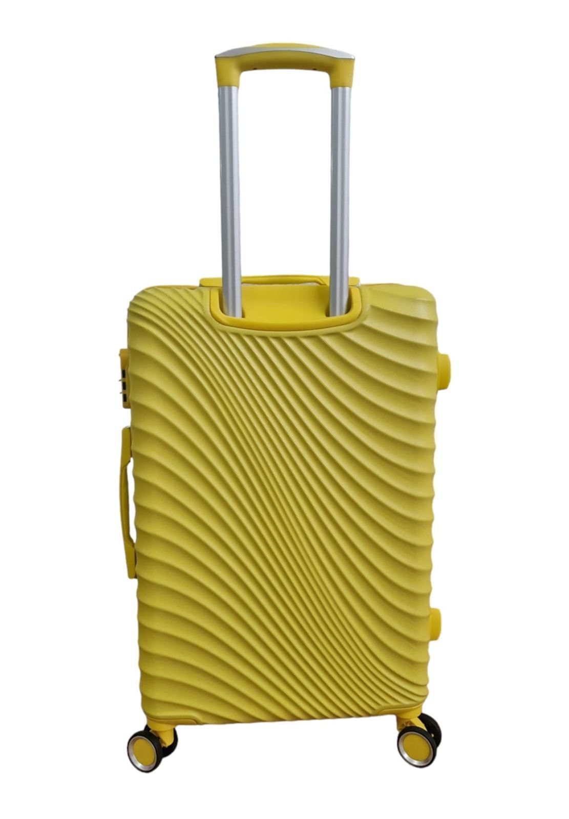 Lys Maleta Rígida Barata Tamaño mediano 616 Material ABS  Ligera Medidas 65x42x26 cms color Amarillo - Imagen 3
