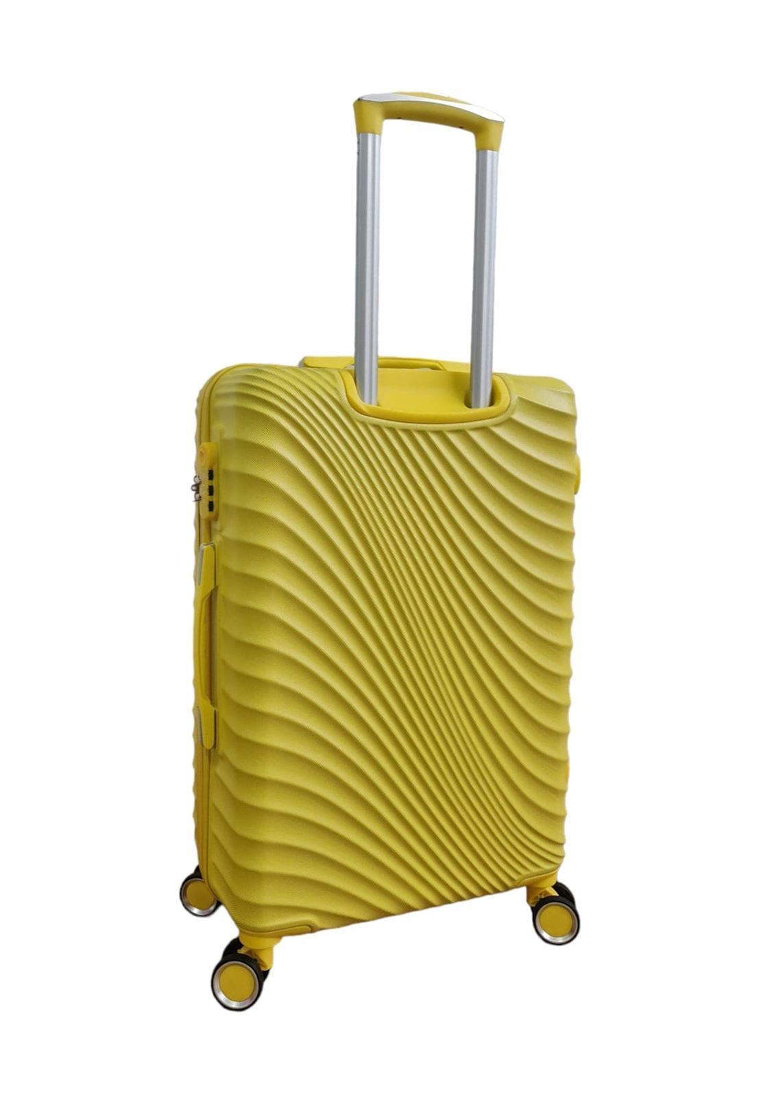 Lys Maleta Rígida Barata Tamaño mediano 616 Material ABS  Ligera Medidas 65x42x26 cms color Amarillo - Imagen 4