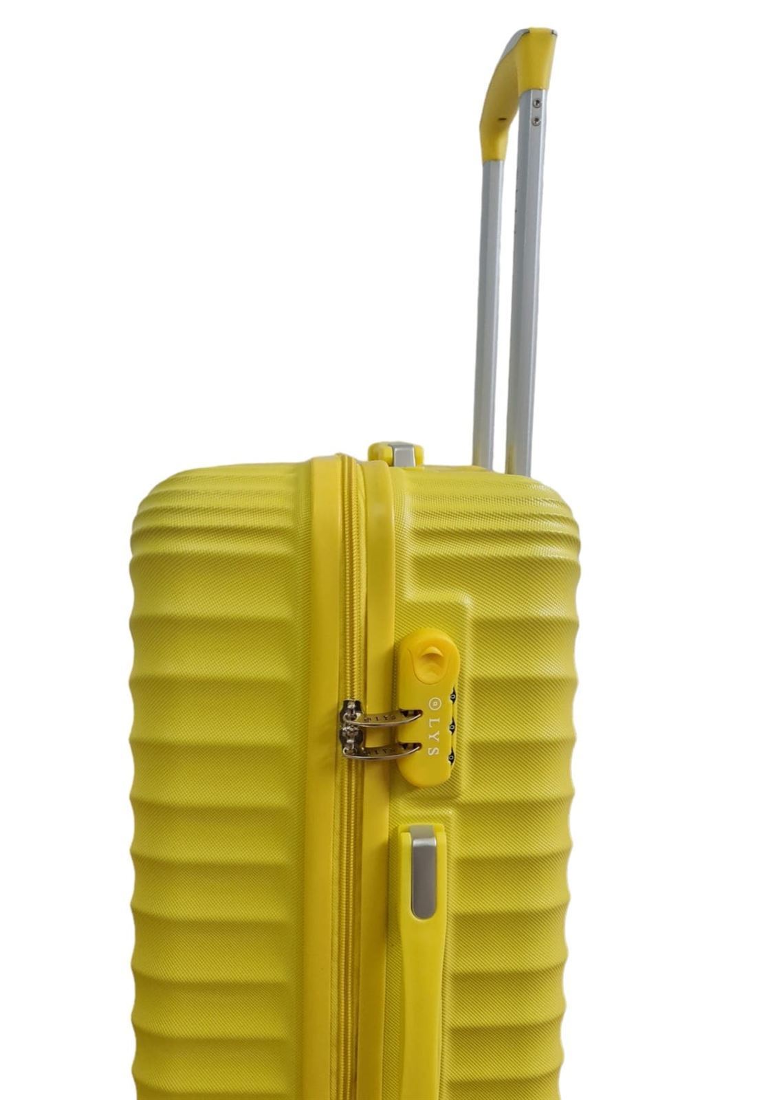 Lys Maleta Rígida Barata Tamaño mediano 616 Material ABS  Ligera Medidas 65x42x26 cms color Amarillo - Imagen 5