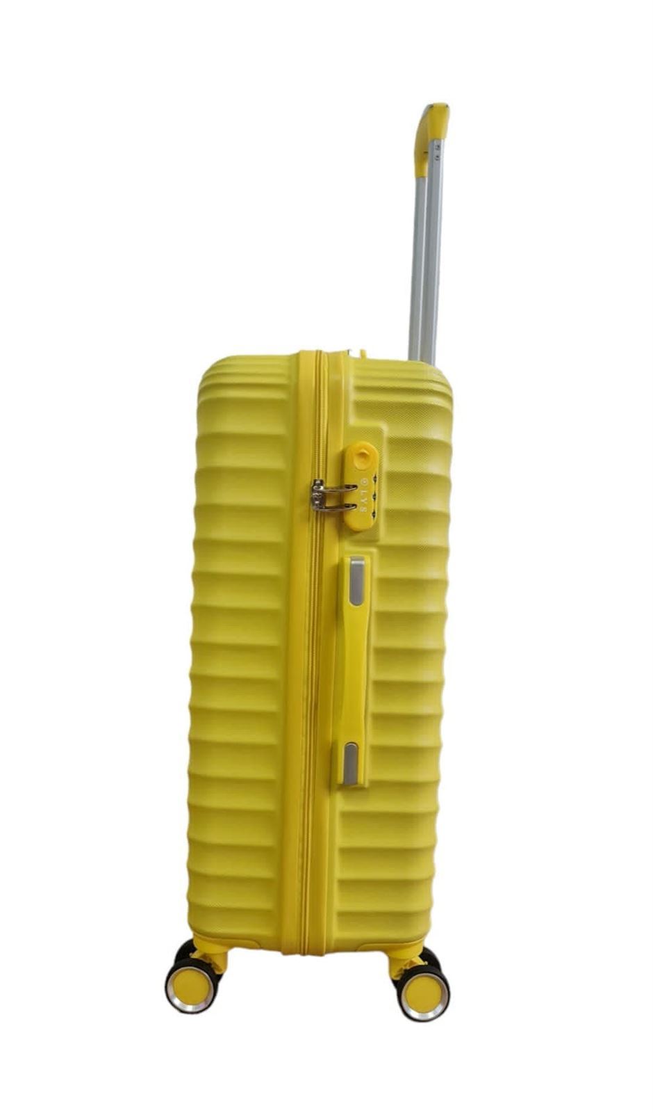 Lys Maleta Rígida Barata Tamaño mediano 616 Material ABS  Ligera Medidas 65x42x26 cms color Amarillo - Imagen 6
