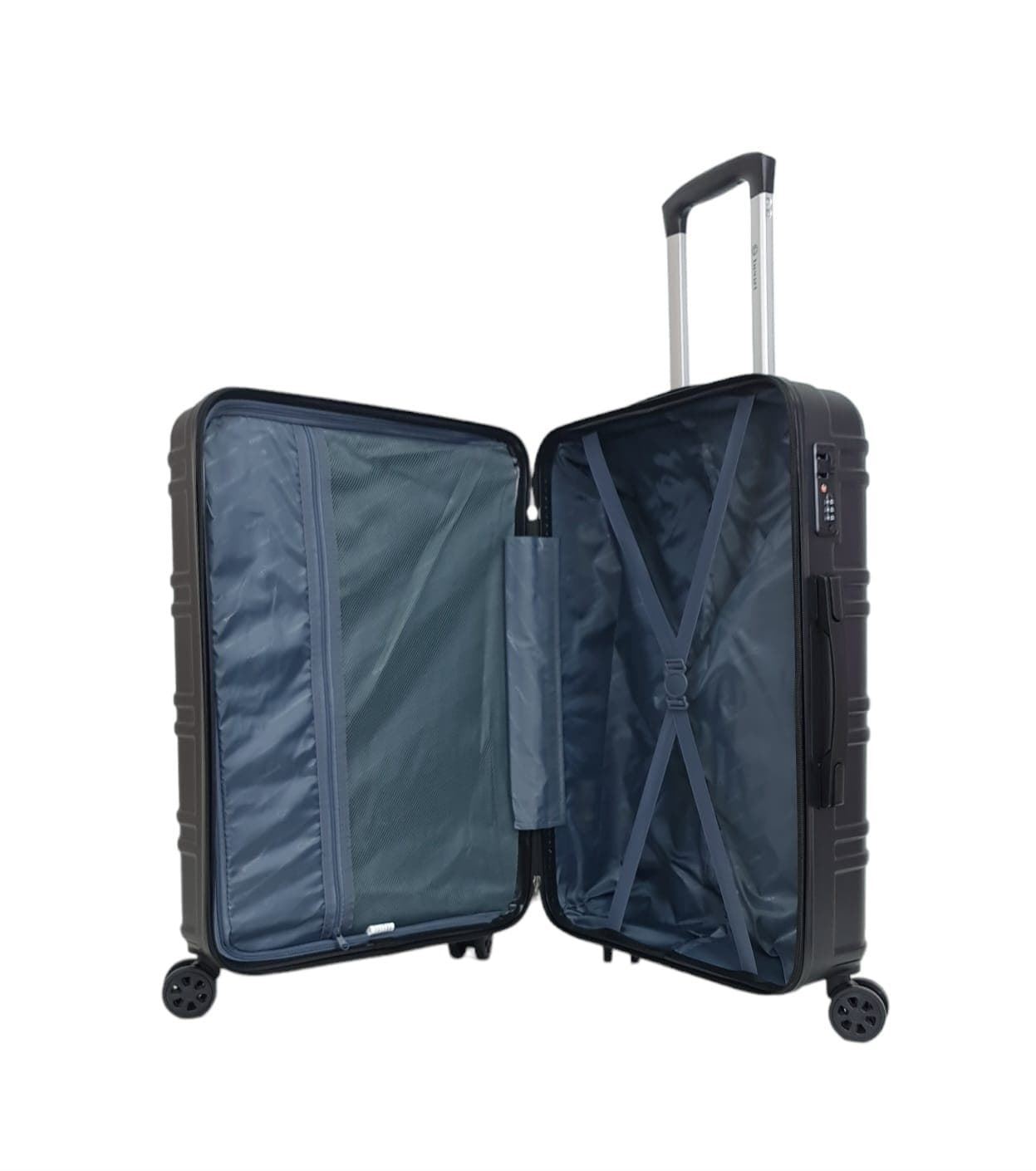 Maleta BZ5674  Mediana 65x41x25 cms Ligera Barata Material ABS color Negro - Imagen 6
