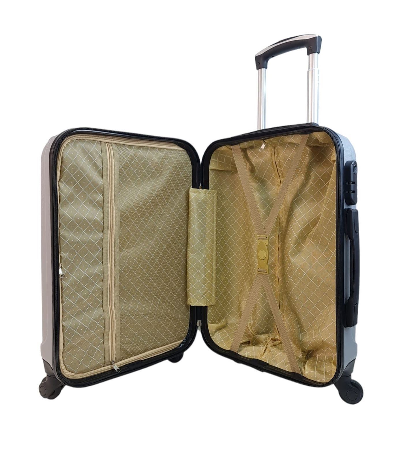 Maleta EXE Cabina 55x38x20cms Ligera Barata Material ABS color Gris Plata - Imagen 11