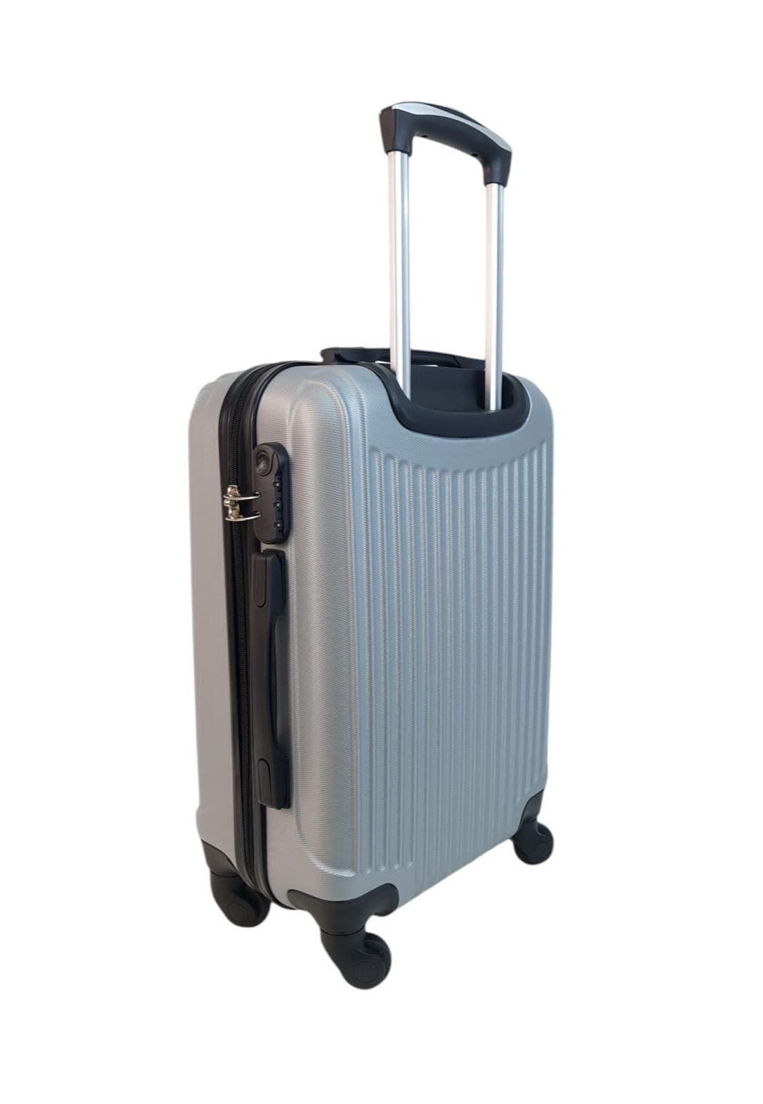 Maleta EXE Cabina 55x38x20cms Ligera Barata Material ABS color Gris Plata - Imagen 7