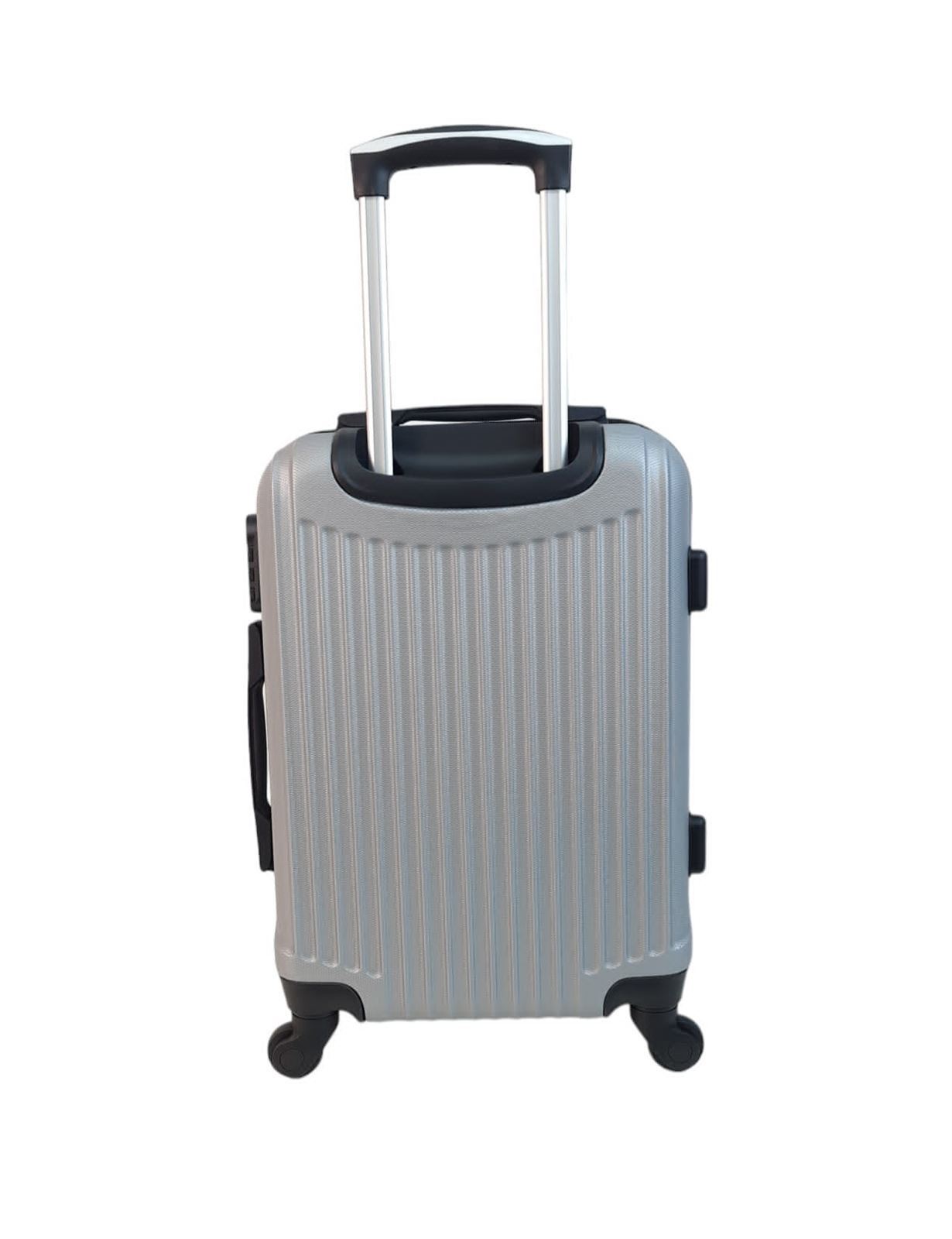 Maleta EXE Cabina 55x38x20cms Ligera Barata Material ABS color Gris Plata - Imagen 8