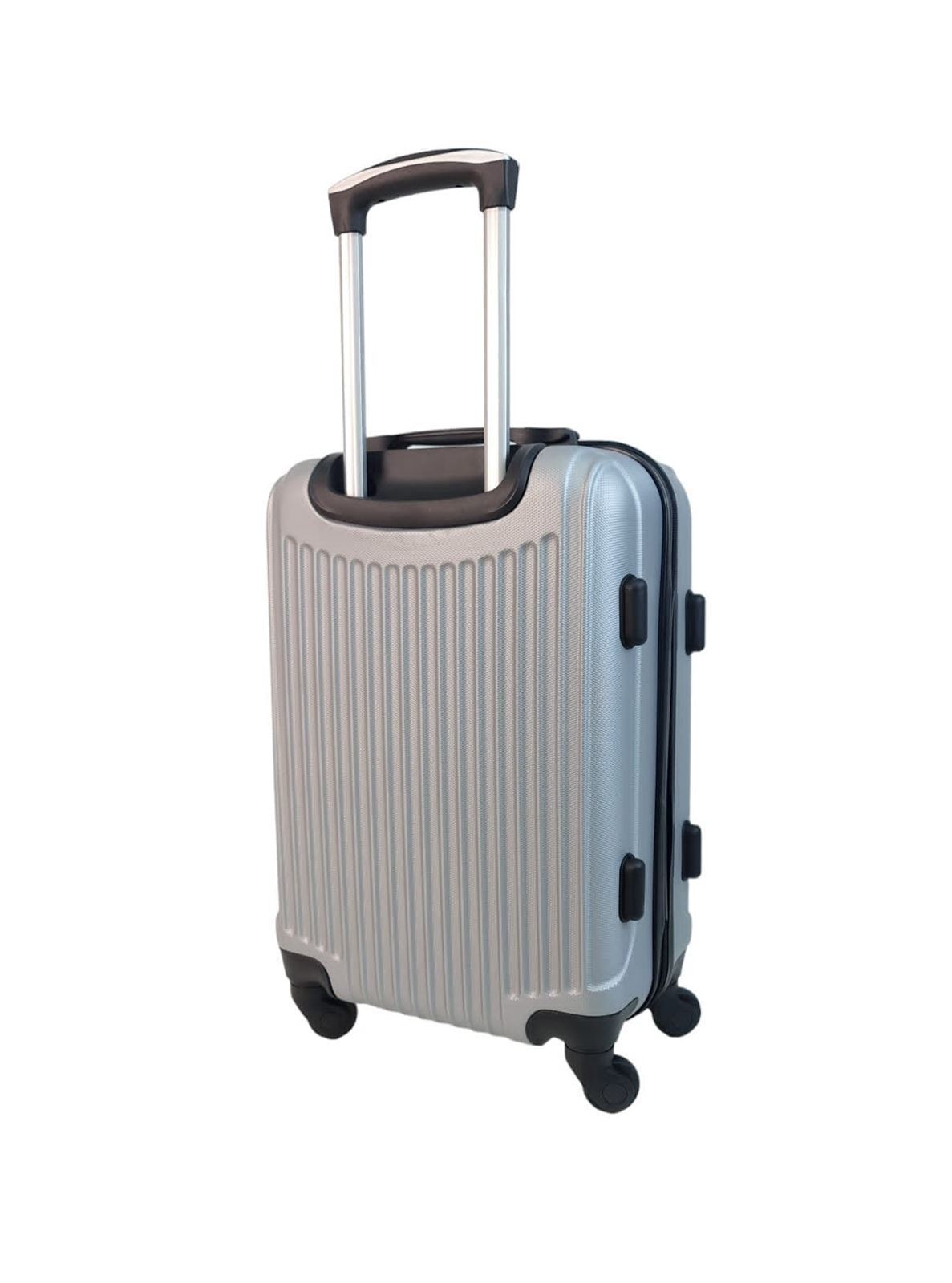Maleta EXE Cabina 55x38x20cms Ligera Barata Material ABS color Gris Plata - Imagen 9
