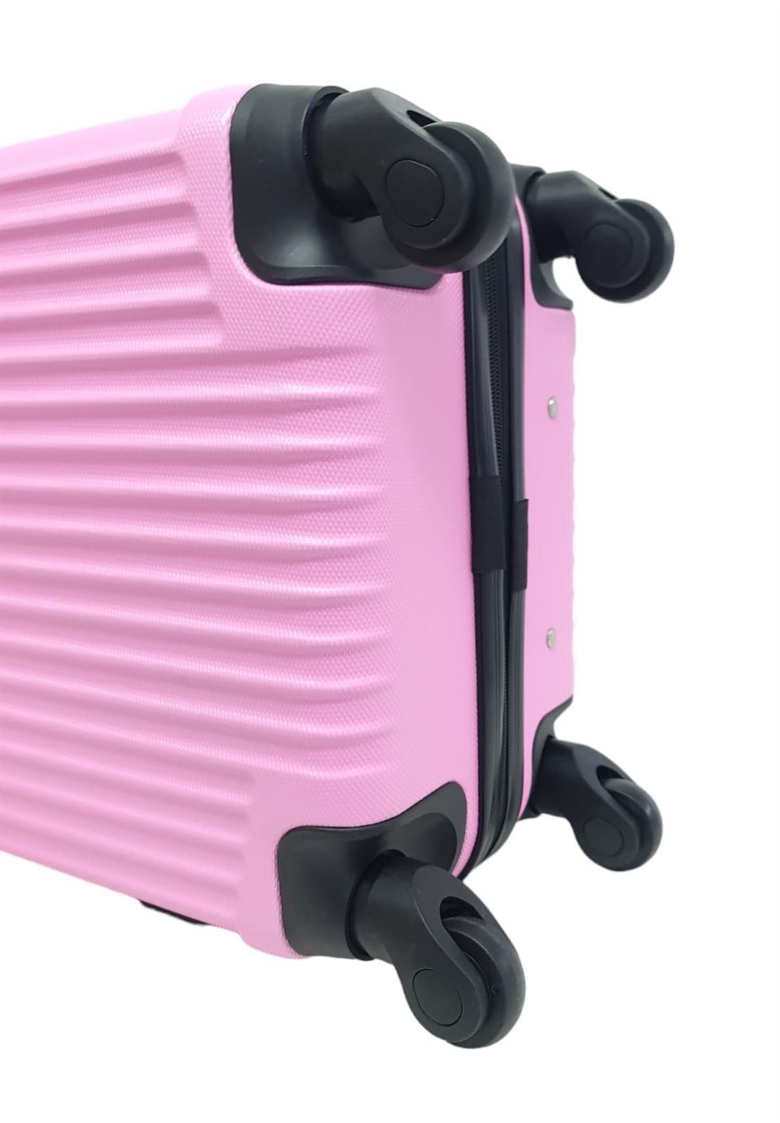 Maleta EXE Cabina 55x38x20cms Ligera Barata Material ABS color Rosa - Imagen 11
