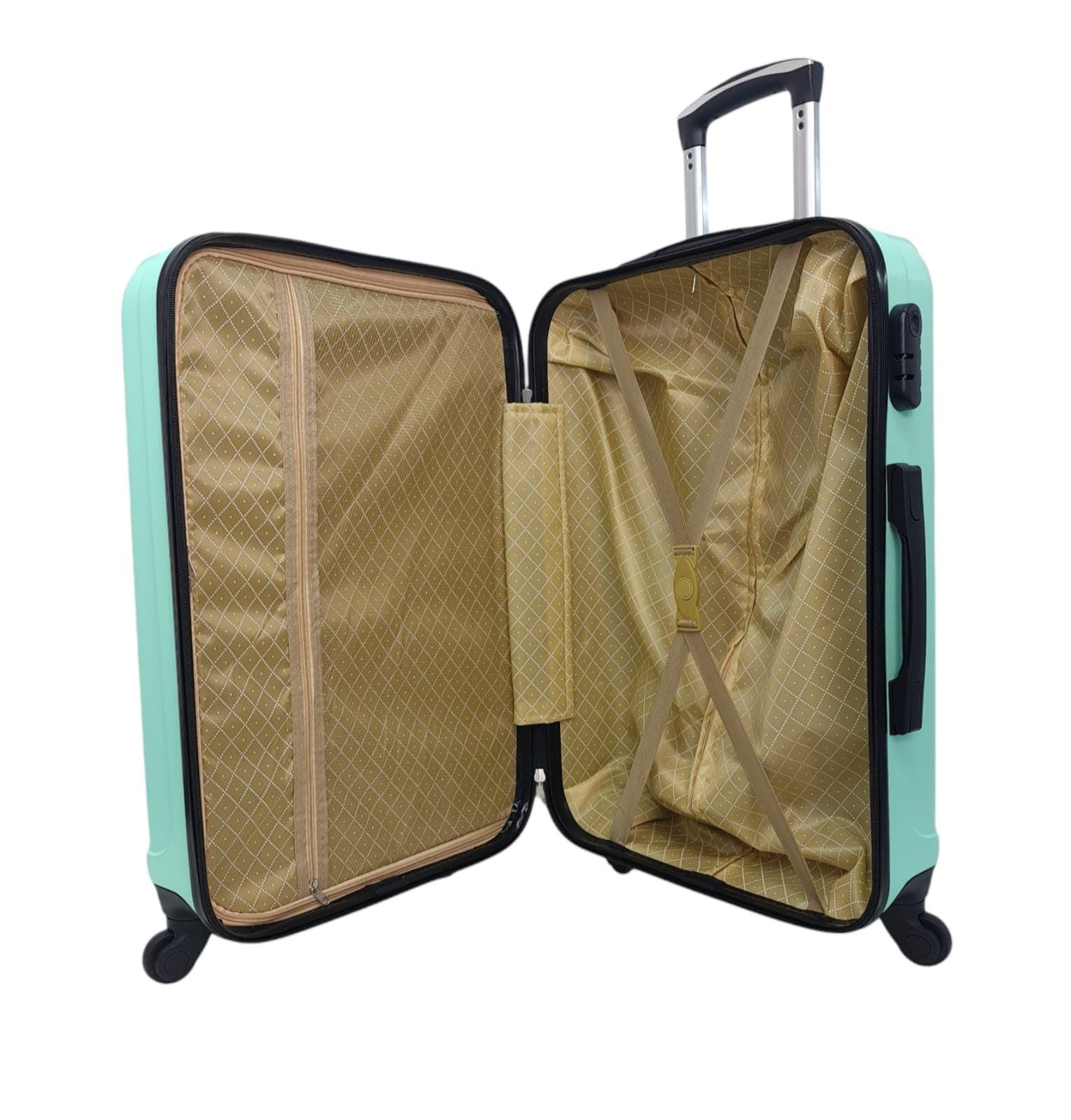 Maleta EXE Cabina Medidas 55x38x20cms Ligera Barata Material ABS color Verde Claro - Imagen 9