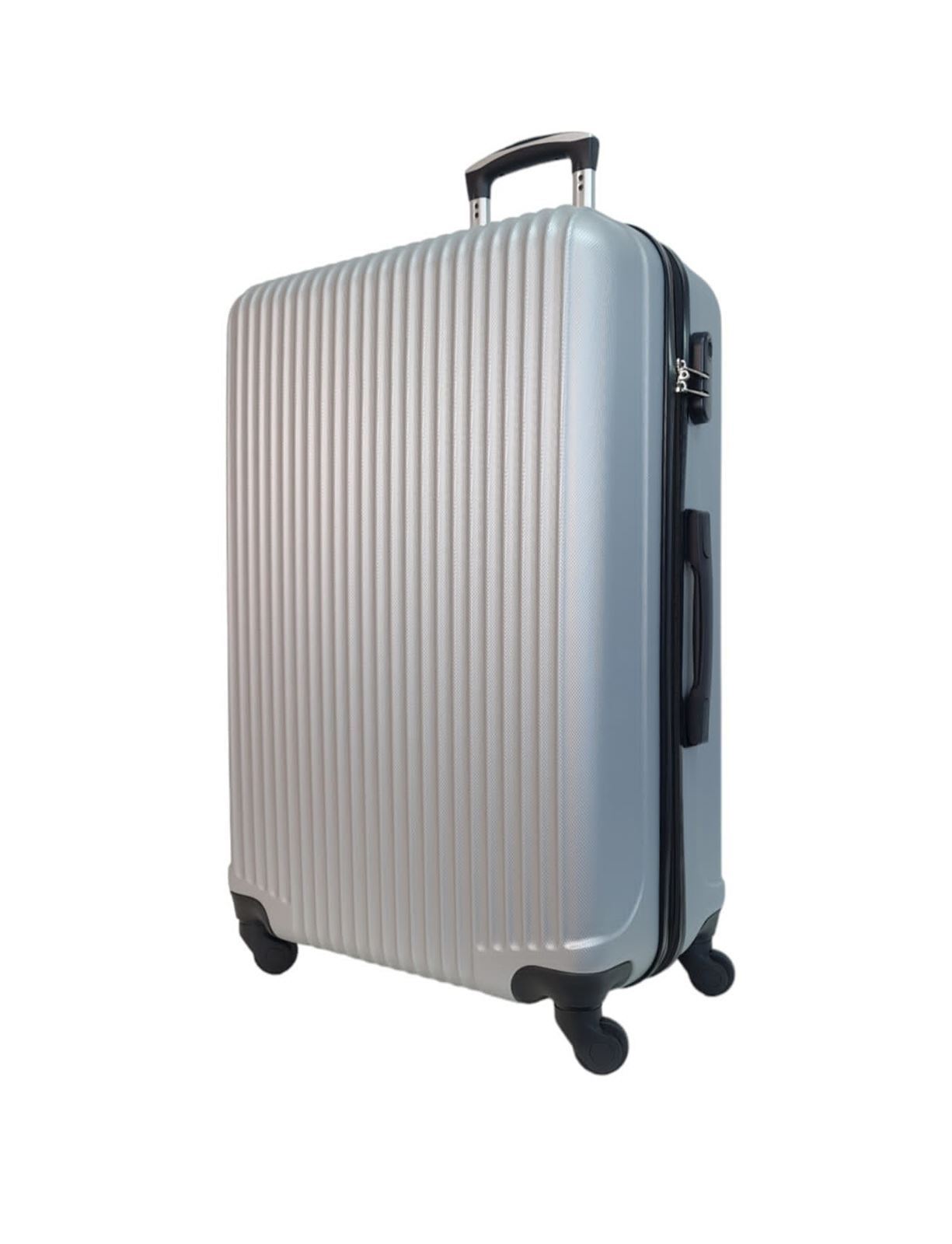 Maleta EXE Grande 75x44x29cms Ligera Barata Material ABS color Gris Plata - Imagen 2