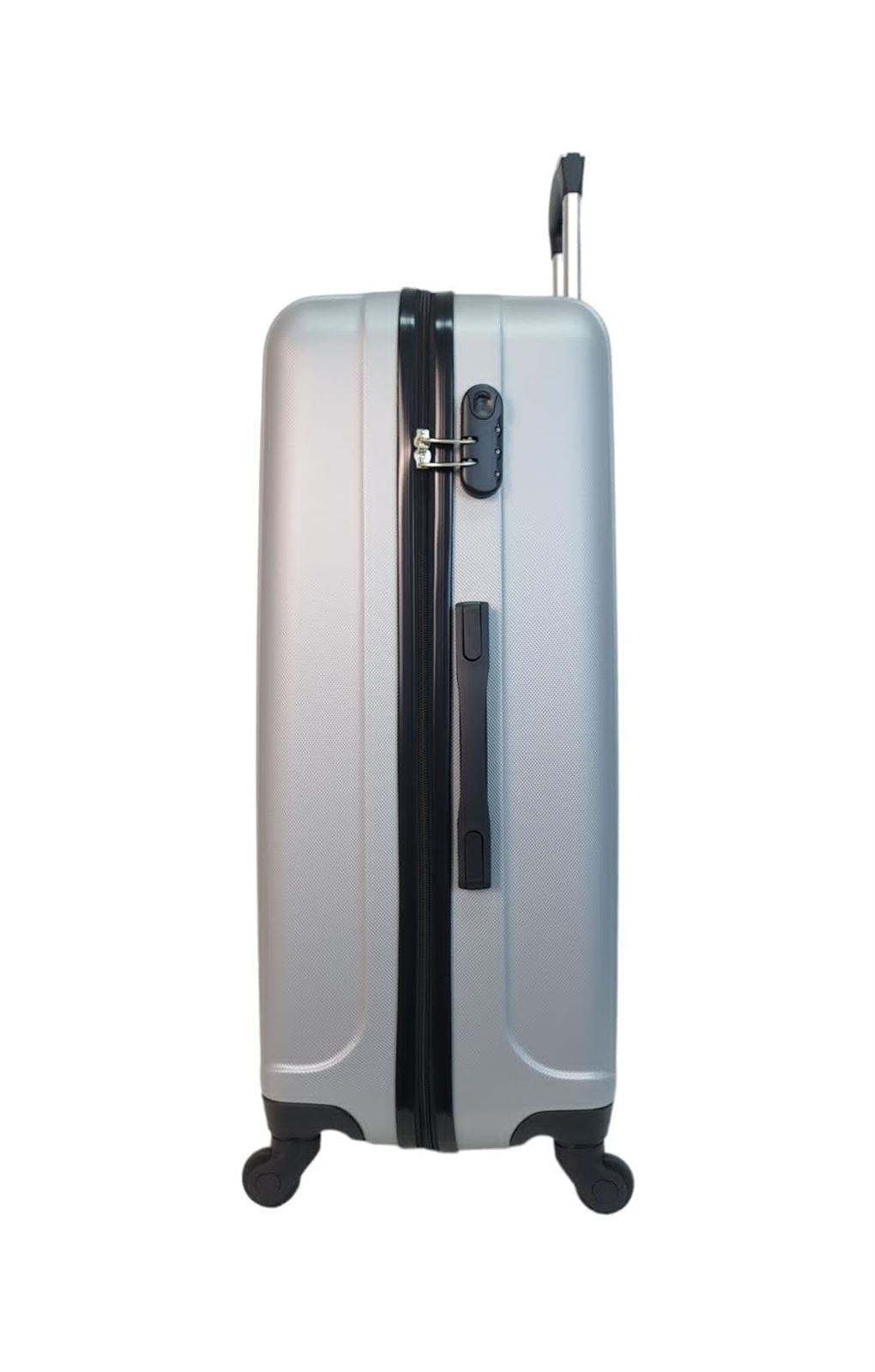 Maleta EXE Grande 75x44x29cms Ligera Barata Material ABS color Gris Plata - Imagen 4