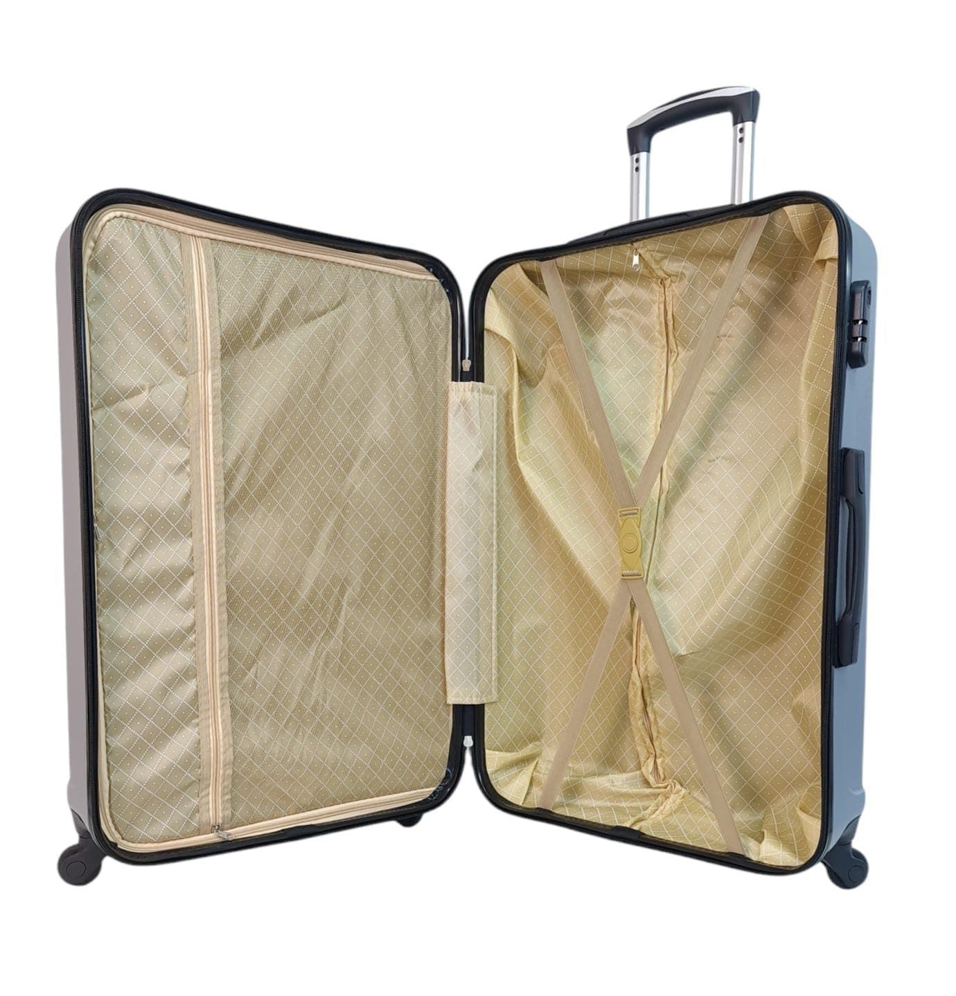 Maleta EXE Grande 75x44x29cms Ligera Barata Material ABS color Gris Plata - Imagen 9