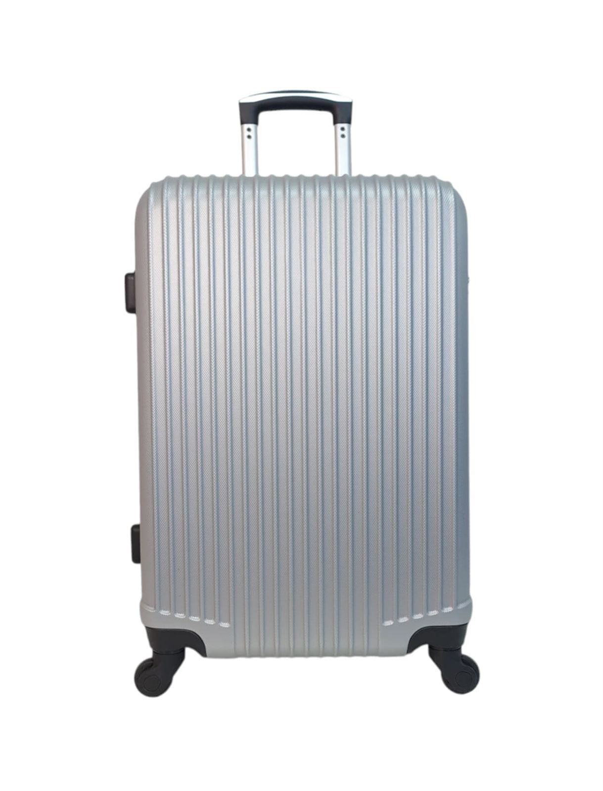 Maleta EXE Mediana 64x40x25cms Ligera Barata Material ABS color Gris Plata - Imagen 1