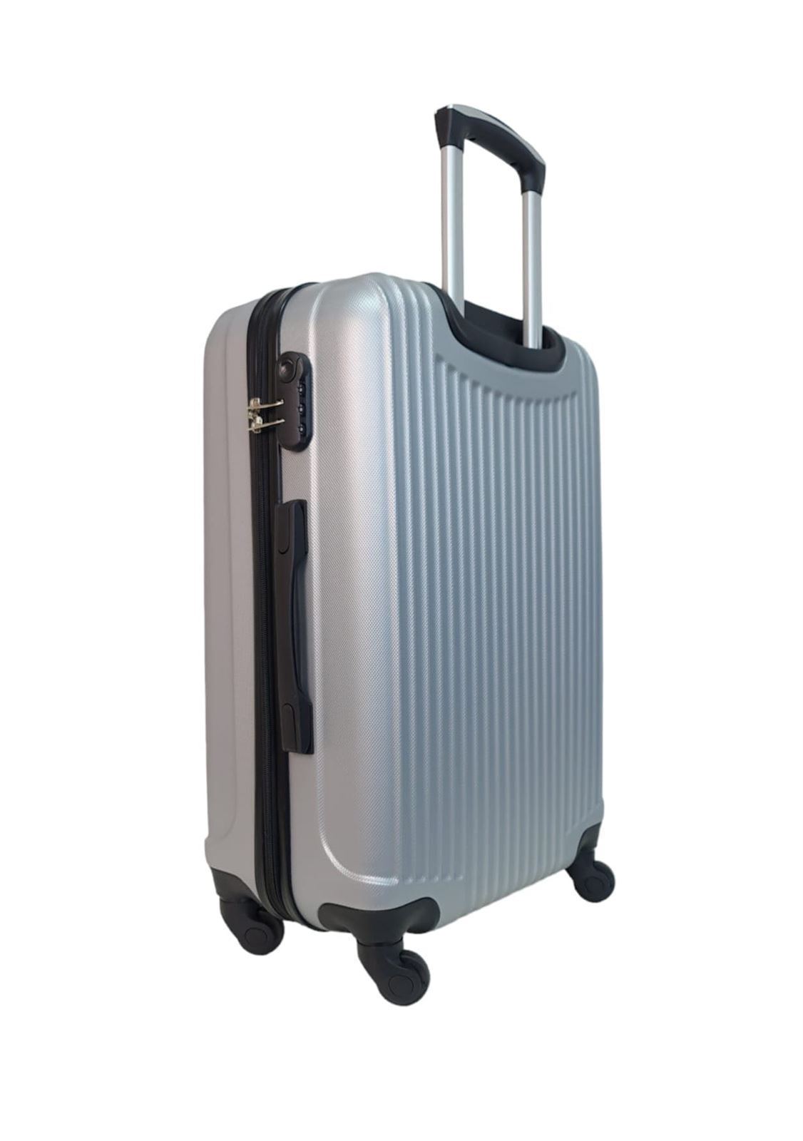 Maleta EXE Mediana 64x40x25cms Ligera Barata Material ABS color Gris Plata - Imagen 5