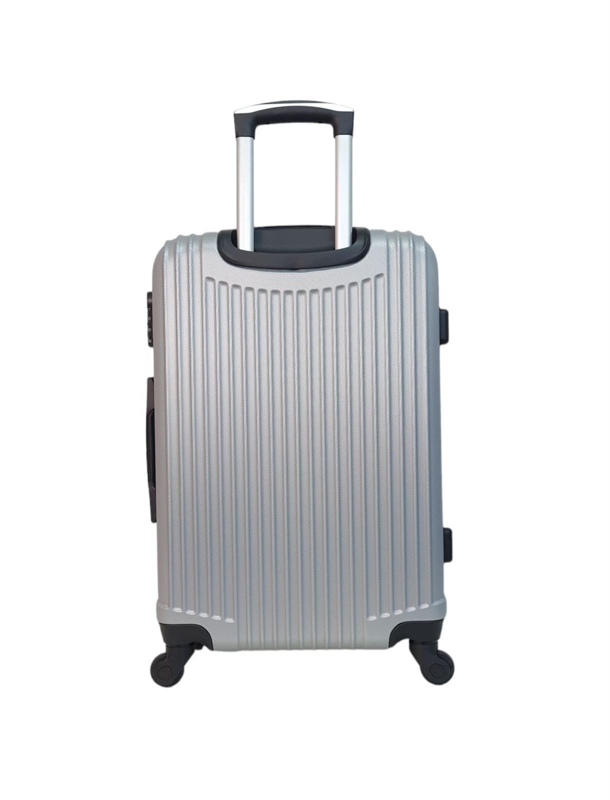 Maleta EXE Mediana 64x40x25cms Ligera Barata Material ABS color Gris Plata - Imagen 6