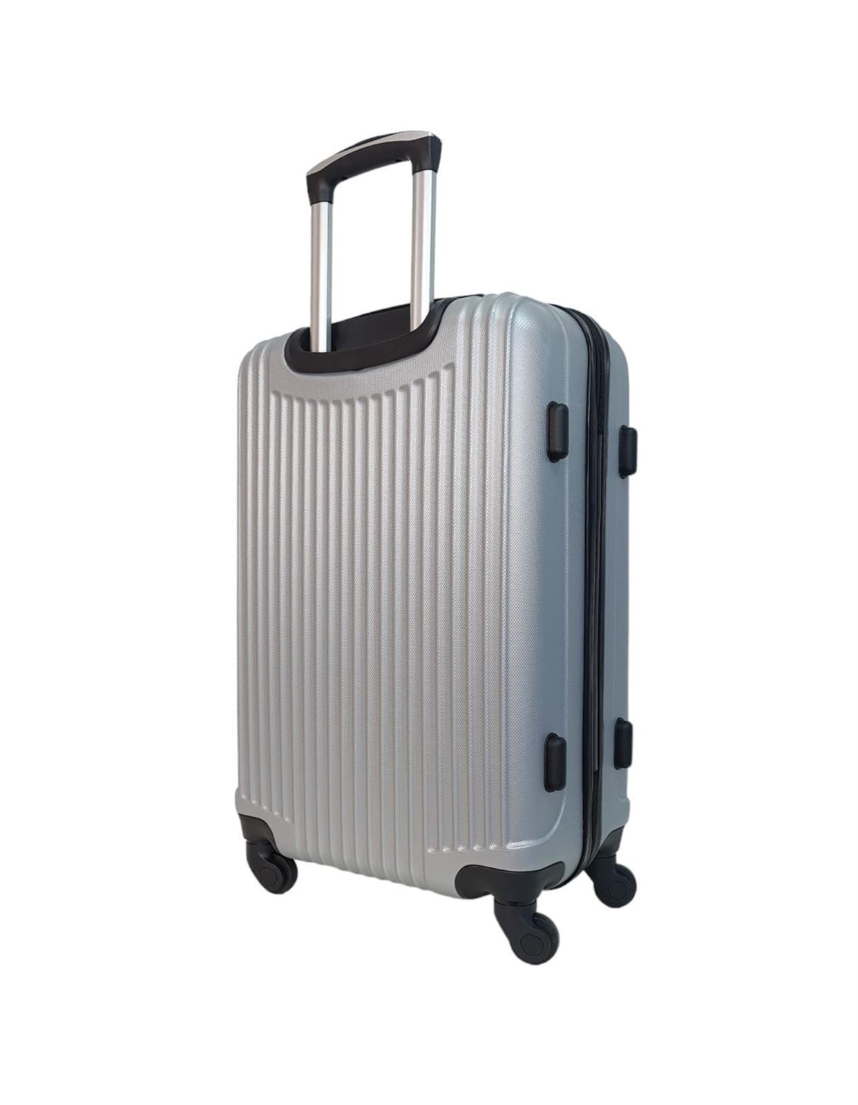 Maleta EXE Mediana 64x40x25cms Ligera Barata Material ABS color Gris Plata - Imagen 7
